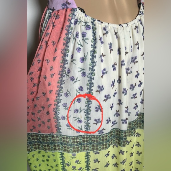 Forever 21 Boho Floral Patchwork Tiered Maxi Dress - Small - Picture 13 of 17